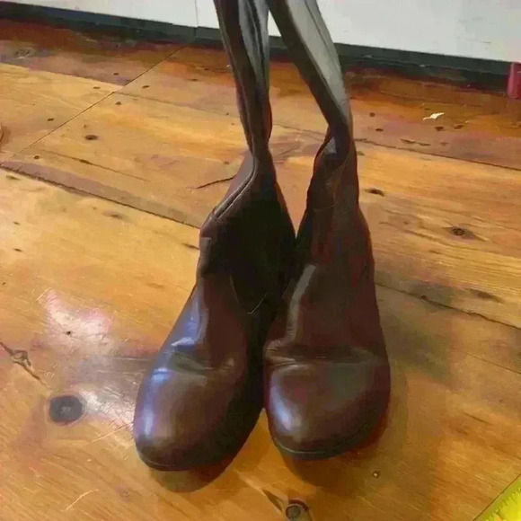 Born Brown Donya Tall Boots Leather Upper Size 7/38 M/W B73706 - Picture 8 of 12